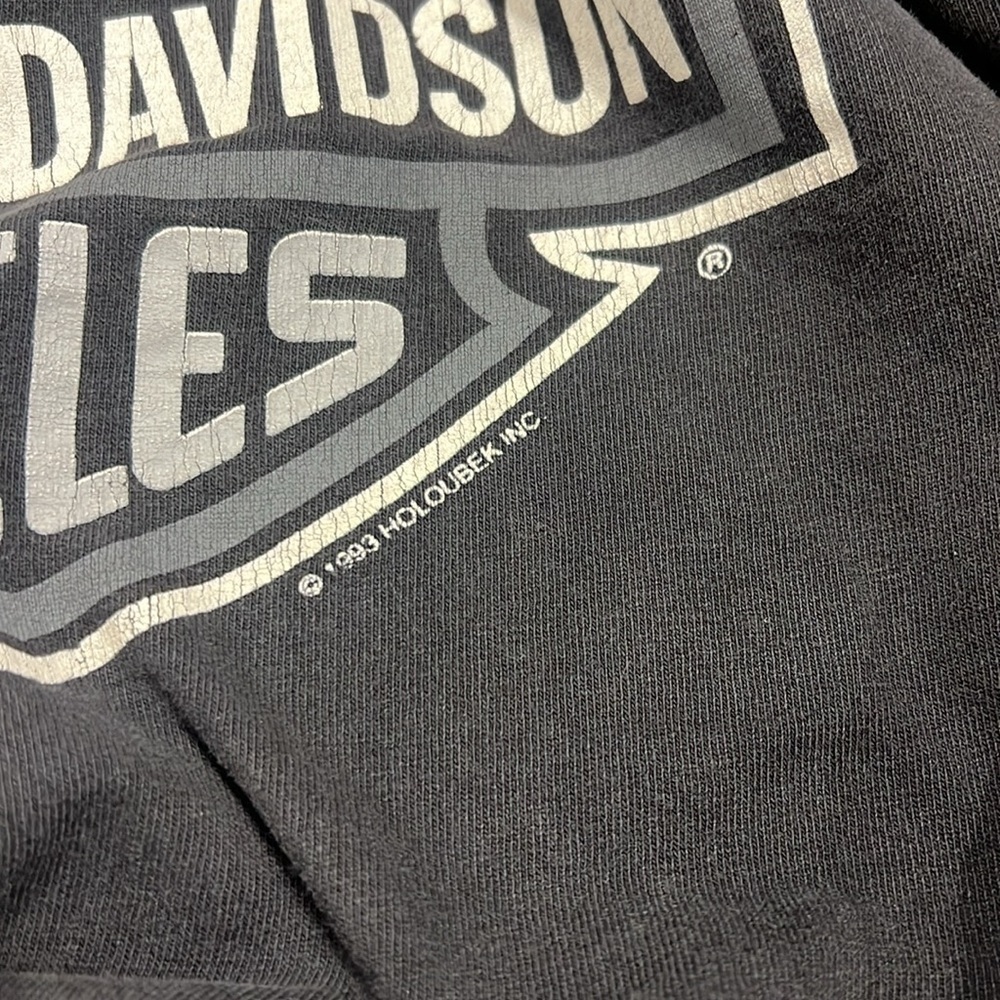 Vintage 93’ Harley Davidson Eagle T-Shirt | Back Graphic  USA Made Single Stitch - Picture 5 of 6